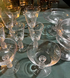 Collection of Glasses and Serving Pieces With Pineapple Stems