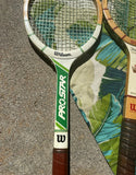 Collection of Vintage Wooden Wilson Tennis Rackets With Zephyr Press