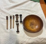 Vintage Munusing Bowl and Spools- Set of 7
