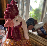 1970s Large Italian Hand Painted Rooster