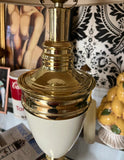Large Gold and White Contemporary Style Lamp