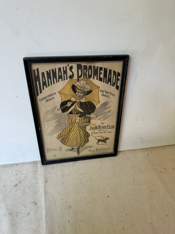 Vintage Framed Hannah's Promenade Print