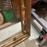 Vintage Gold Detailed Rectangular Wall Mirror