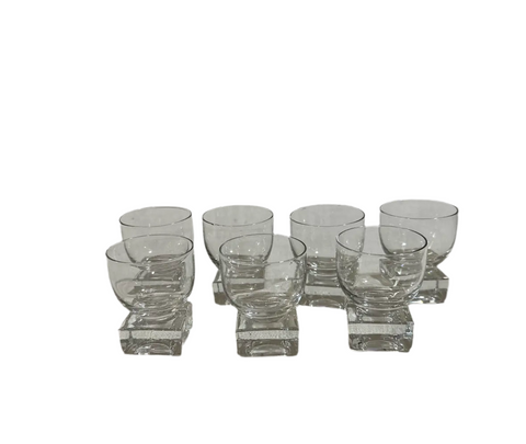 1970s Collection of Geometric Shot Glasses- Set of 7