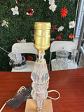 Small Vintage Lucite Diamond Table Lamp with Marble Base