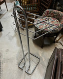 Mid-Century Modern Silver Towel Rack