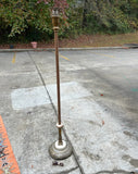 Tall Vintage MCM Floor Lamp With Marble and Brass Base