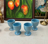 Collection of Blue Ceramic Cups- Set of 4