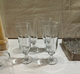 Collection of "H" Monogrammed Tall Glasses- Set of 4