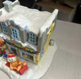 Pair of Garfield Themed Christmas Village Houses