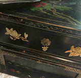 Asian Vintage Double Dresser With Figurative Accents