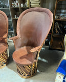 Vintage Pair of Wooden and Leather Equipale Chairs