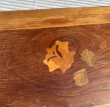 Lightweight Wooden Tray With Floral Accents