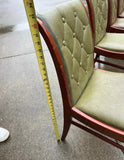 Tufted Green Chairs- Collection of 5 With a Kings Chair Included