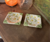 Pair of Ceramic Daisy Saucers