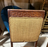 Collection of Wooden Greek Key Dining Chairs, Needs Reupholstery- Set of 5