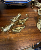 Pair of Solid Brass Equestrian Style Wall Hooks