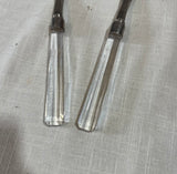 Pair of Lucite and Silver Serving Utensils