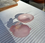 Pink Frosted Glass Bunny Dish