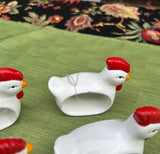 Collection of Chicken Napkin Rings- Set of 4
