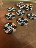 Miniature Southwest Pottery Set Black and White- Set of 11