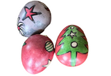 Hand Painted African Stone Eggs - Set of 3
