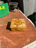 Floral Wooden Jewelry Music Box, Playing Greensleeves