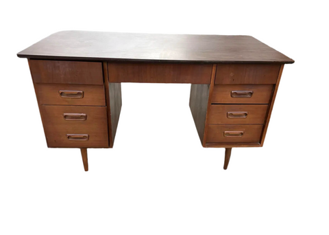 1970s Vintage Swedish Wood Writing Desk
