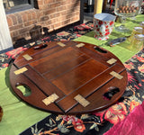 Large Wooden Round Folding Tray