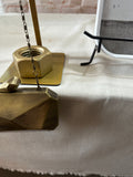 Gold Geometric Metal Crossbody Purse