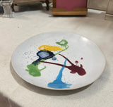 Splatter Paint Handmade Pottery Plate
