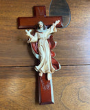 Vintage Resin Jesus on the Cross Figurine