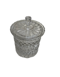 Glass Detailed Jar With Matching Lid