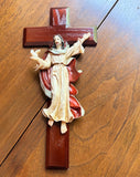 Vintage Resin Jesus on the Cross Figurine