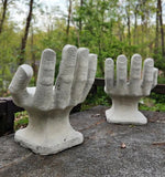 Pair of Concrete Hand Chairs