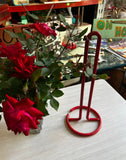 Vintage Red Metal Paper Towel Holder