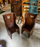 Pair of Country Core Heart Shaped Children’s Chairs