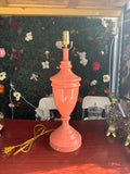1970s Salmon Pink Large Table Lamp