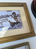 Pair of Vintage Family Prints in Gold Frames