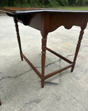 Pair of Wooden Carved Nesting Game Tables With Flip-Up Sides