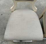 White Wooden Barstools Trio With Cushions- Needs Reupholstery