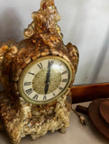 Vintage Resin Nautical Seashell Standing Clock