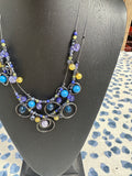 Silver Hoops and Beaded Necklace