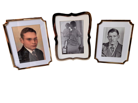 Trio of Vintage Portraits and Frames