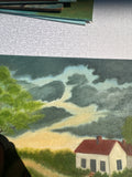 Farmhouse and Barn Countryside Landscape Painting on Canvas