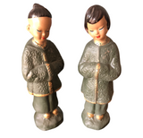 Little Pair of Chinoserie Figurines Stamped Japan