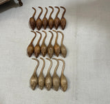 Large Collection of Wooden Hand Carved Mice Figurines- Set of 17