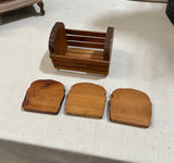 Wooden Hand Carved Bread Kitchen Accessory