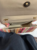 Small Colorful Boho Hand Bag With Bamboo Handle