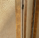 Large Wooden Gold Greek Key Screen
